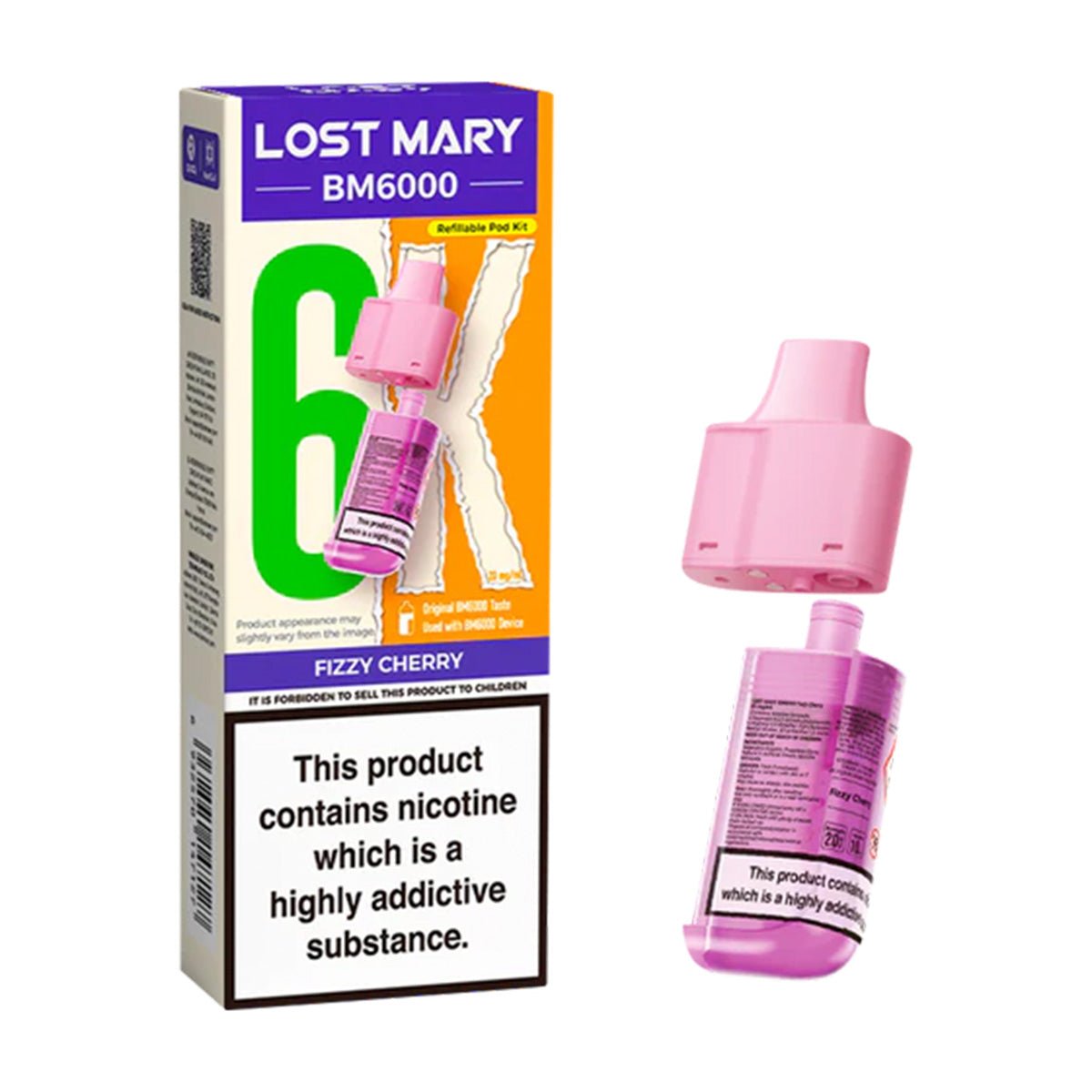 Fizzy Cherry BM6000 Prefilled Pod by Lost Mary - Prime Vapes UK