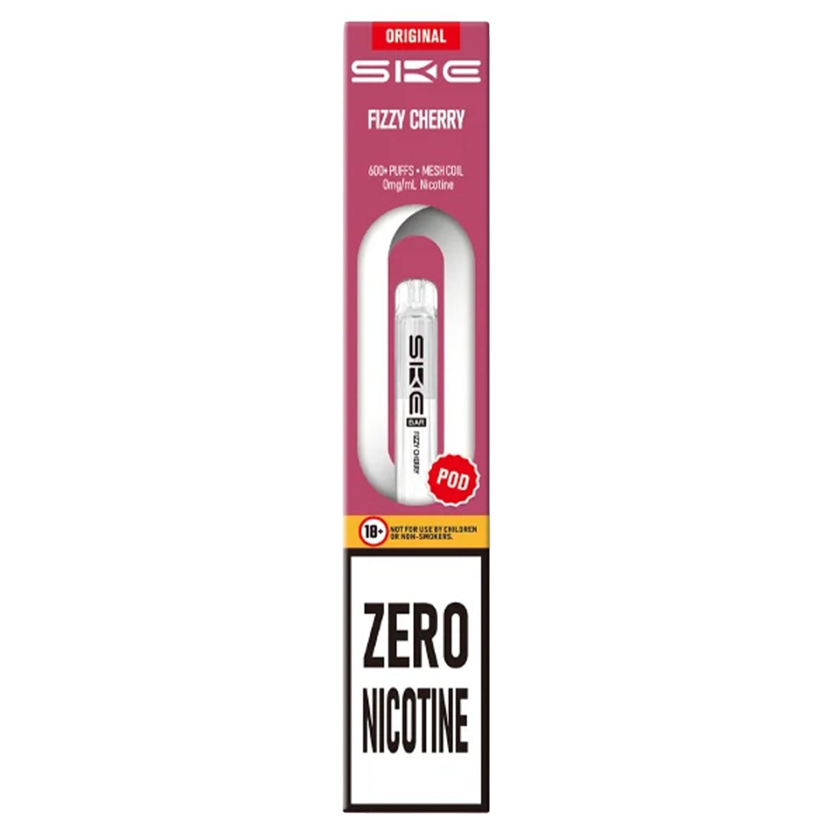 Fizzy Cherry Zero Nicotine Pre - Filled Pod by SKE 600 - Prime Vapes UK