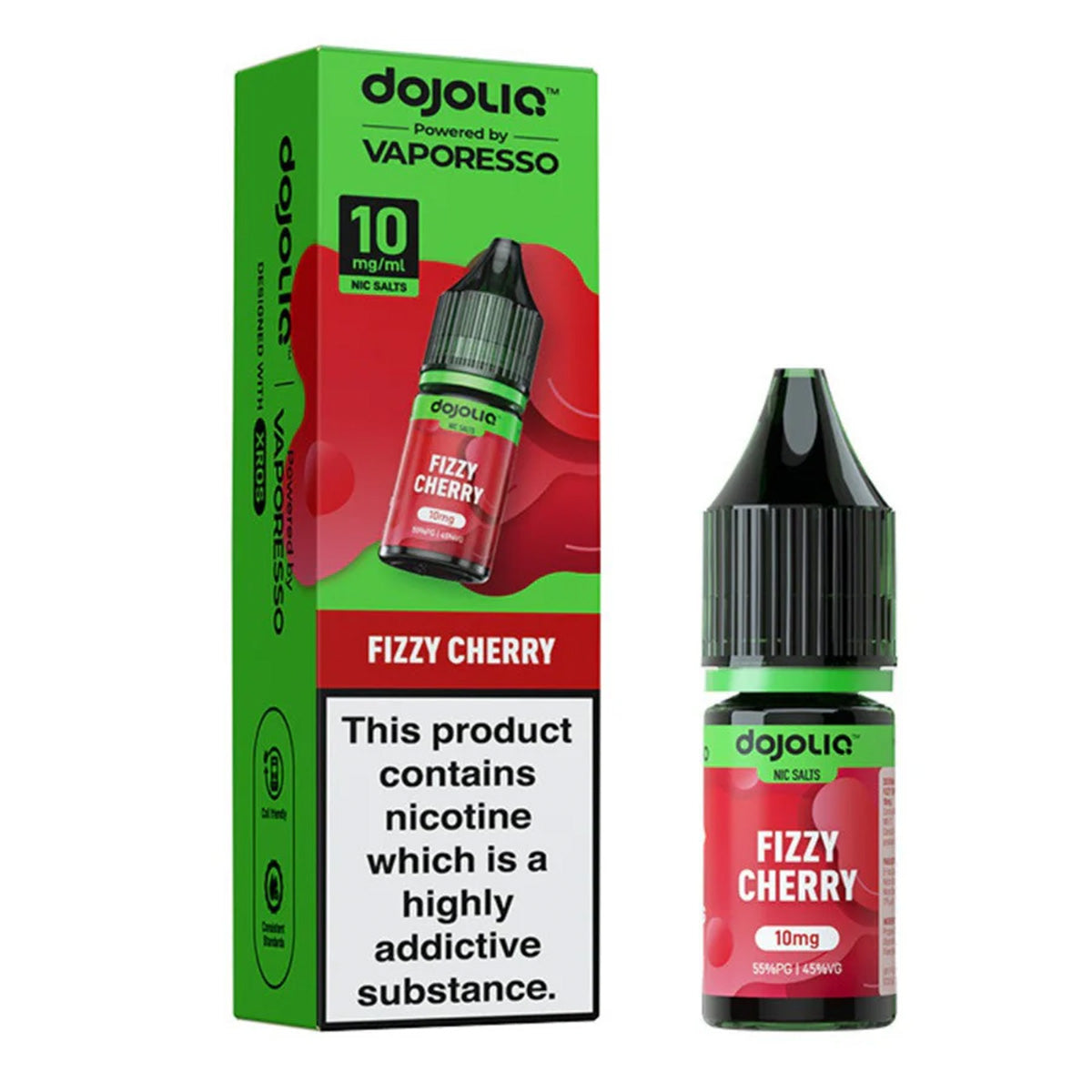 fizzy cherry dojoliq 10ml nic salt vape juice by vaporesso