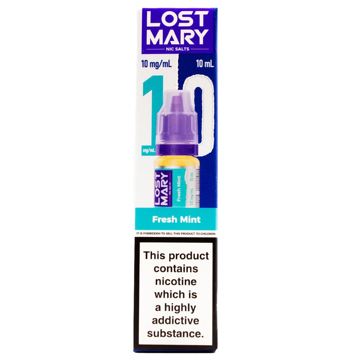 Fresh Mint 10ml Nic Salt E - liquid By Lost Mary Nic Salts - Prime Vapes UK