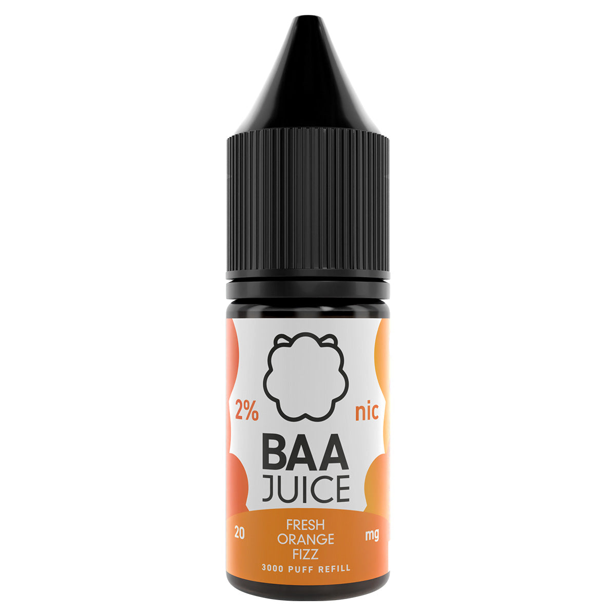 fresh orange fizz 10ml nic salt vape juice by baa juice - prime vapes uk