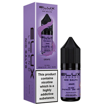 Grape 10ml Nic Salt E - liquid By Elux Legend - Prime Vapes UK