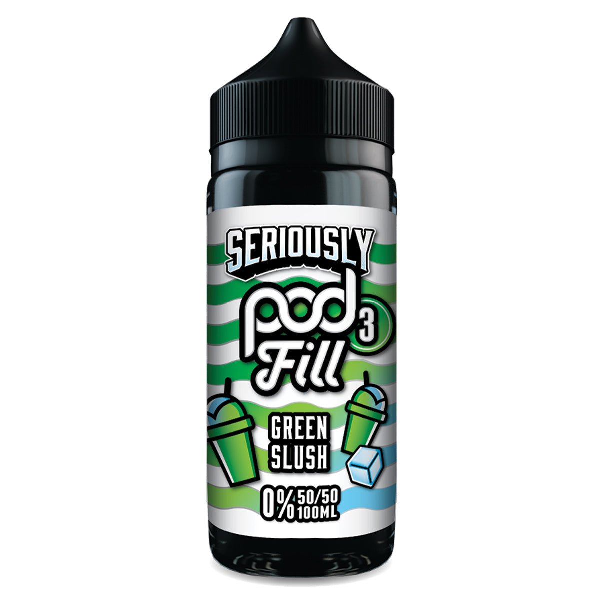 Green Slush 100ml Shortfill By Seriously Pod Fill 3 - Prime Vapes UK