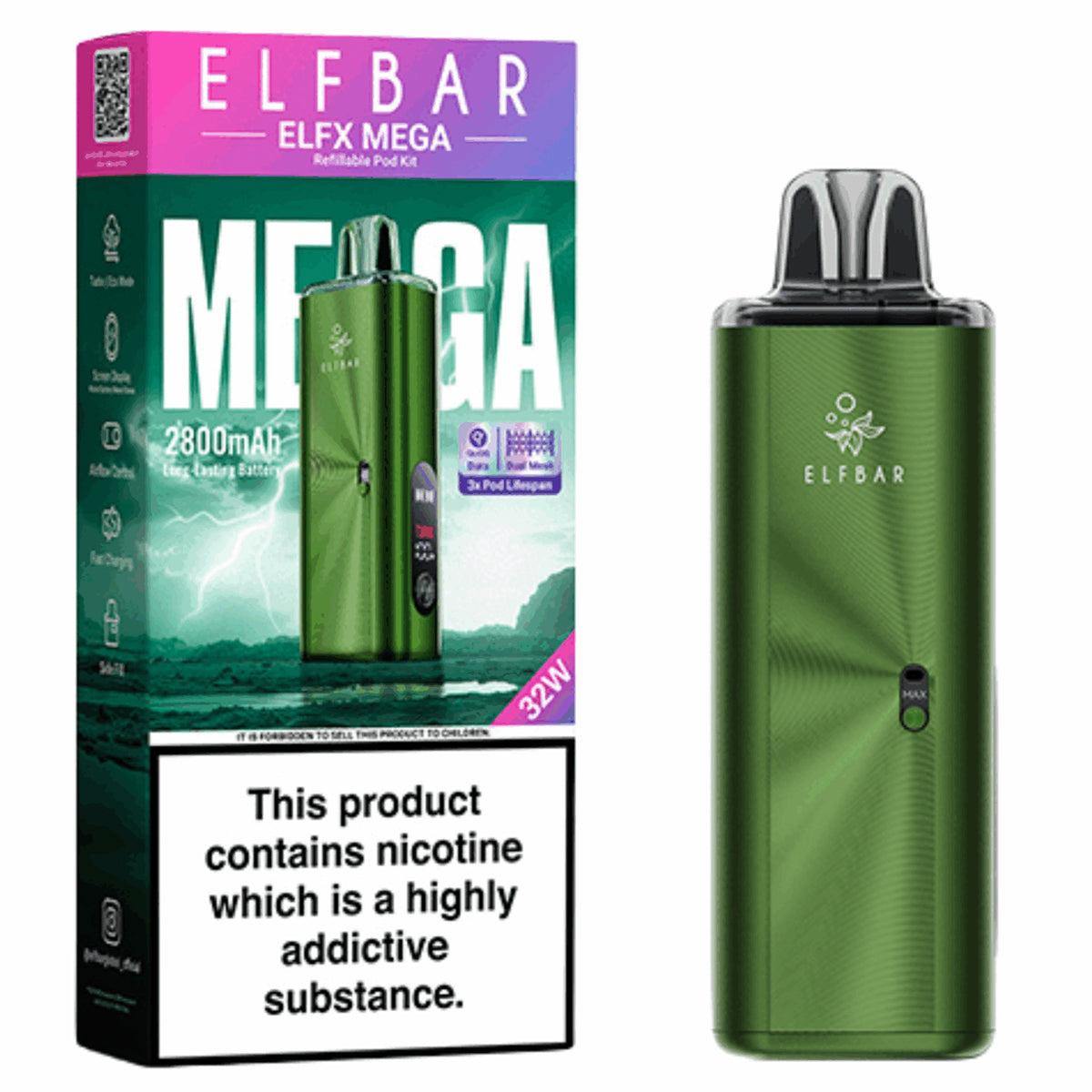 Elfx Mega Pod Vape Kit By Elf Bar