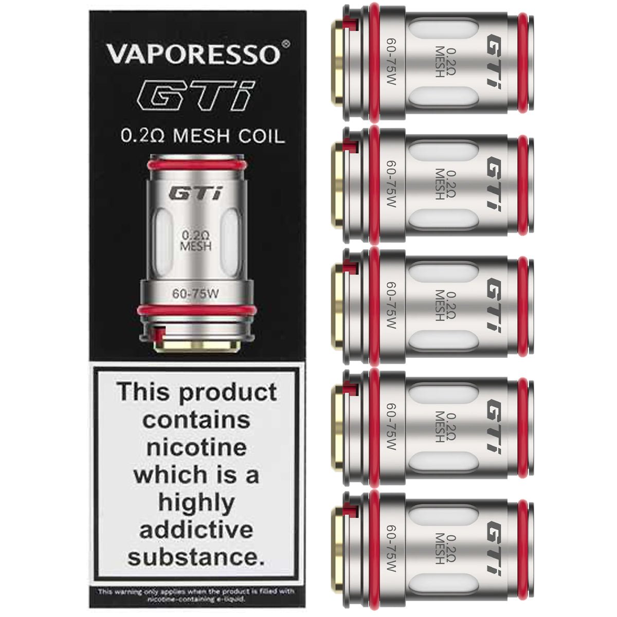 GTi Replacement Mesh Coils By Vaporesso 0.2ohm - 5 Pack - Prime Vapes UK