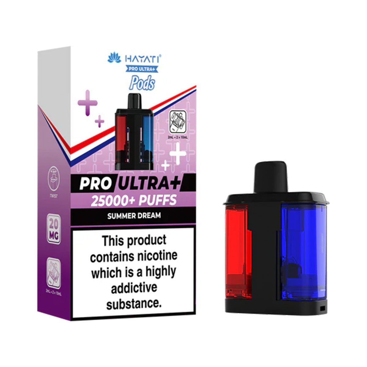 Hayati Pro Ultra Plus 25k Prefilled Pod Refill Pack - Prime Vapes UK