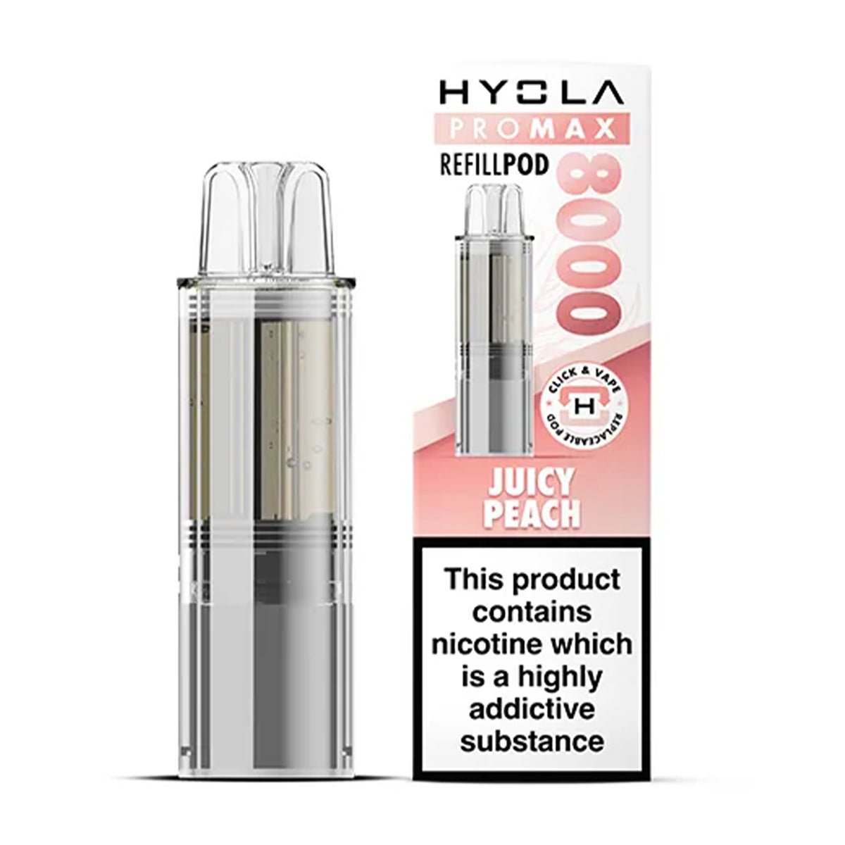 Juicy Peach Pro Max 8000 Prefilled Pod by Hyola - Prime Vapes UK