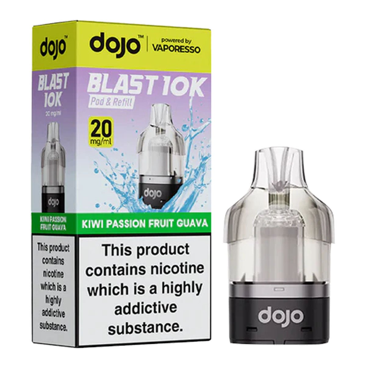 Kiwi Passionfruit Guava Dojo Blast 10K Pre - filled Pod by Vaporesso - Prime Vapes UK