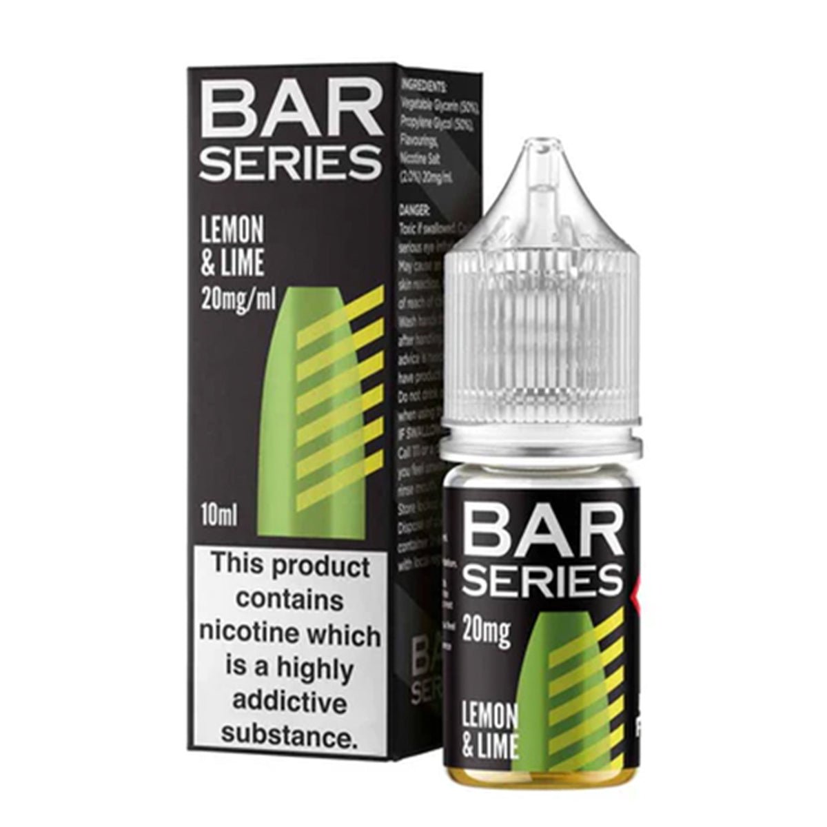 Lemon & Lime 10ml Nic Salt By Bar Series - Prime Vapes UK