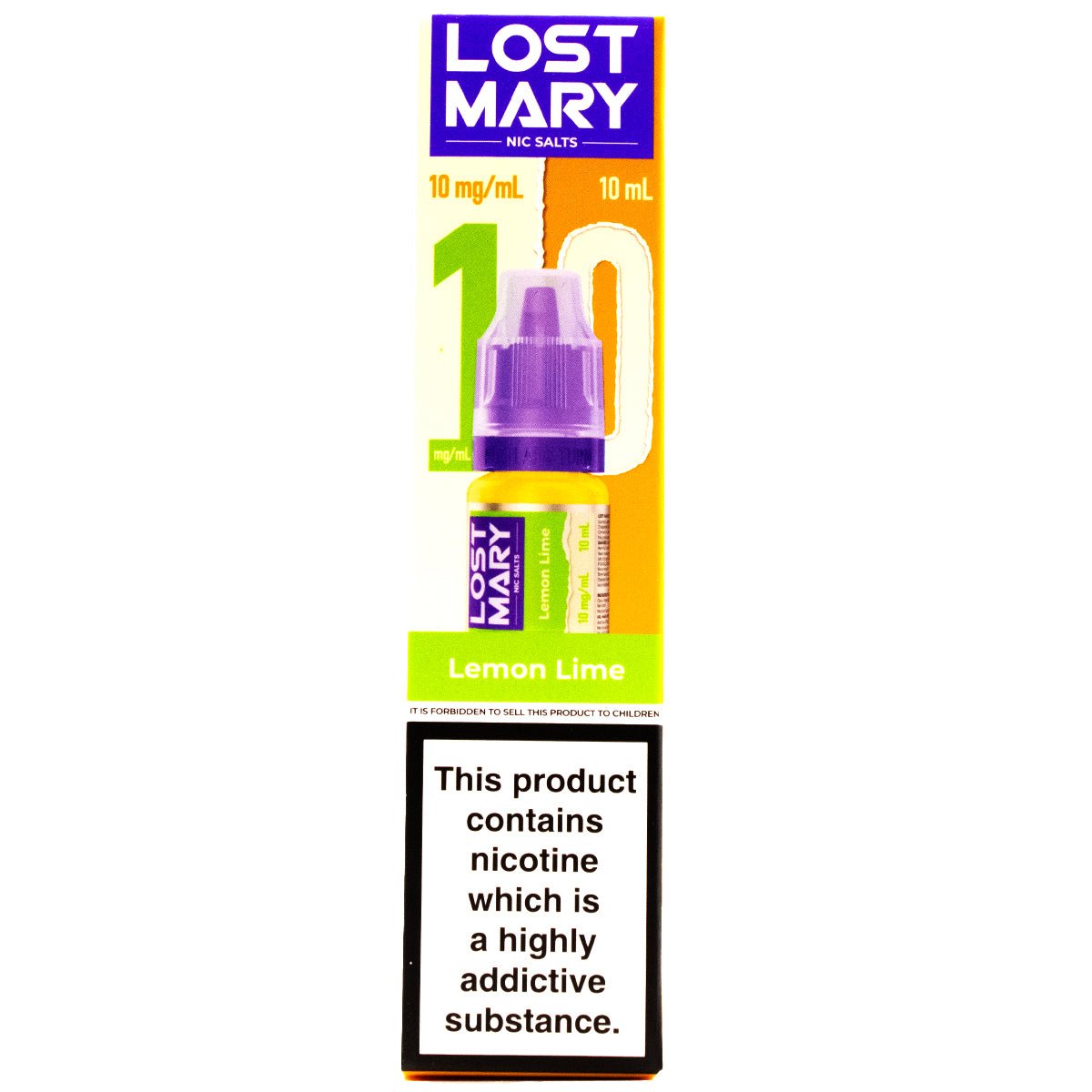 Lemon Lime 10ml Nic Salt E - liquid By Lost Mary Nic Salts - Prime Vapes UK