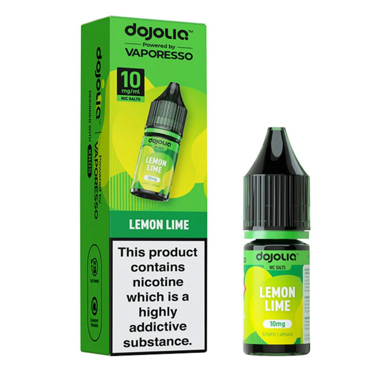 lemon lime dojoliq 10ml nic salt vape juice by vaporesso