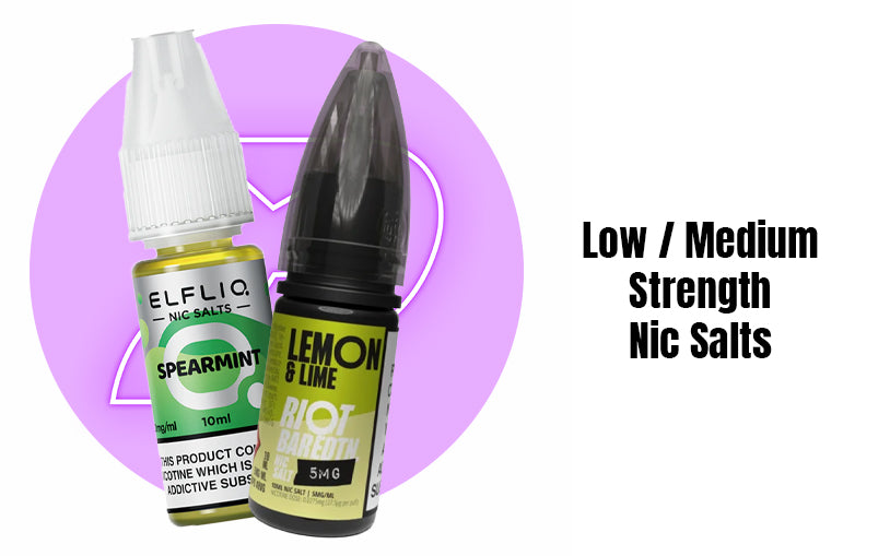 low and medium strength nic salt vape juice