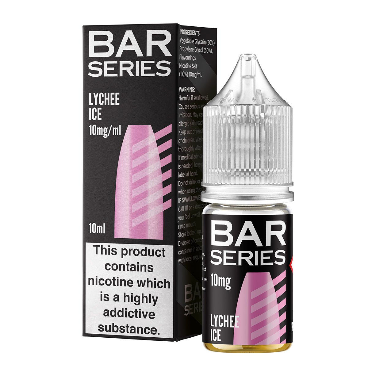 Lychee Ice 10ml Nic Salt By Bar Series - Prime Vapes UK