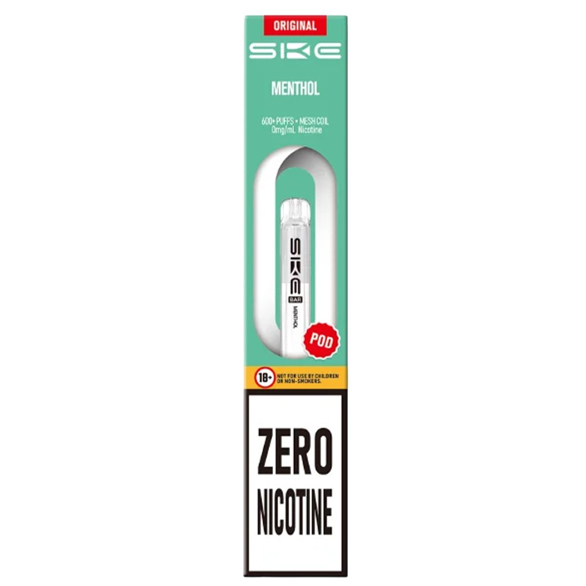 Menthol Zero Nicotine Pre - Filled Pod by SKE 600 - Prime Vapes UK