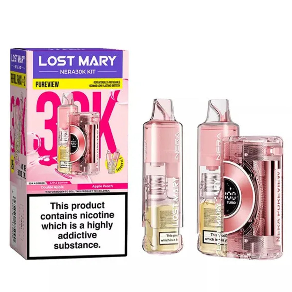 Nera 30K Pureview Rechargeable Pre - Filled Pod Kit by Lost Mary - Prime Vapes UK