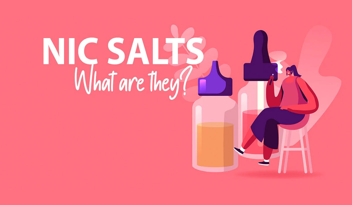 what are nic salts in white text with a pink background