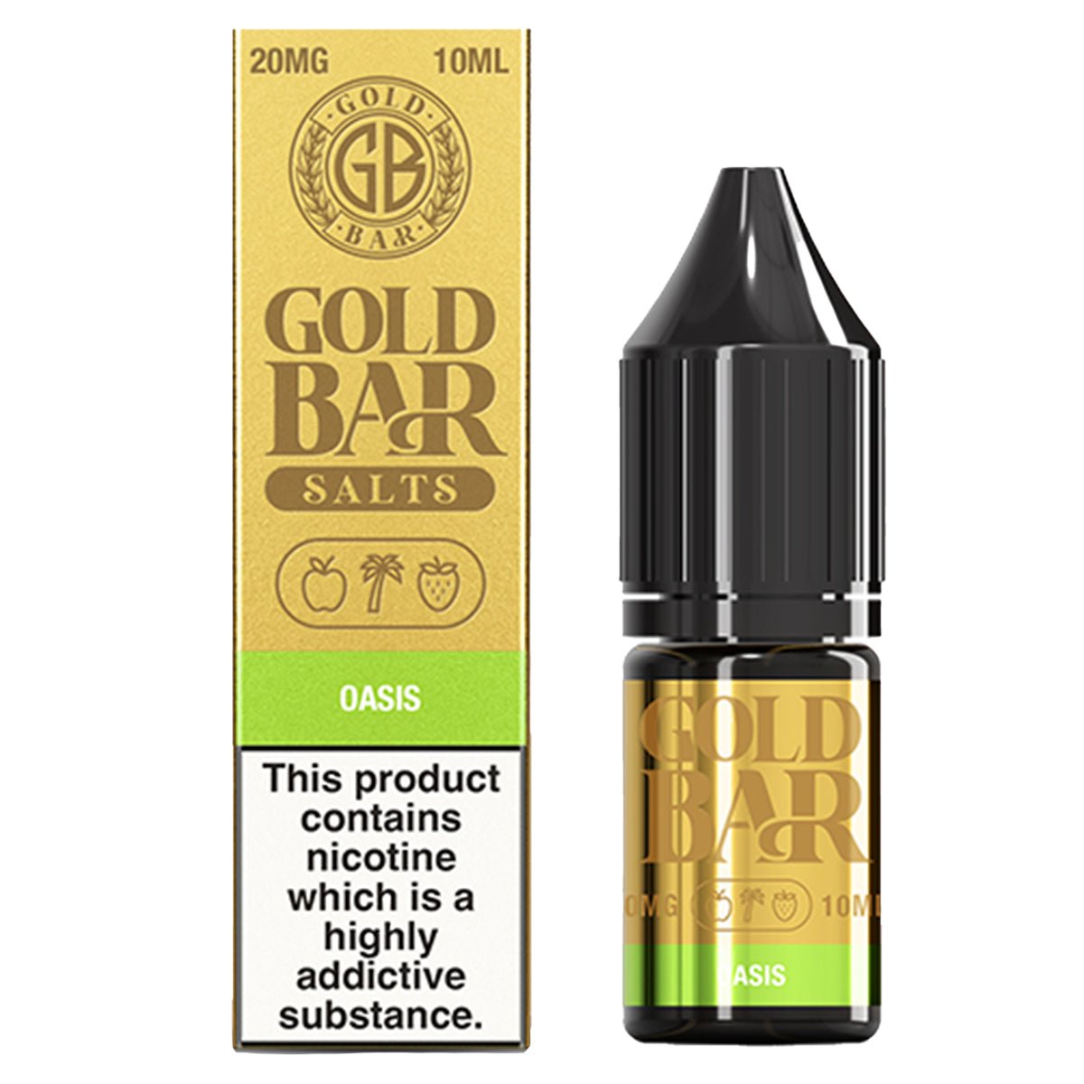 Oasis 10ml Nic Salt E-liquid By Gold Bar Salts - Prime Vapes UK