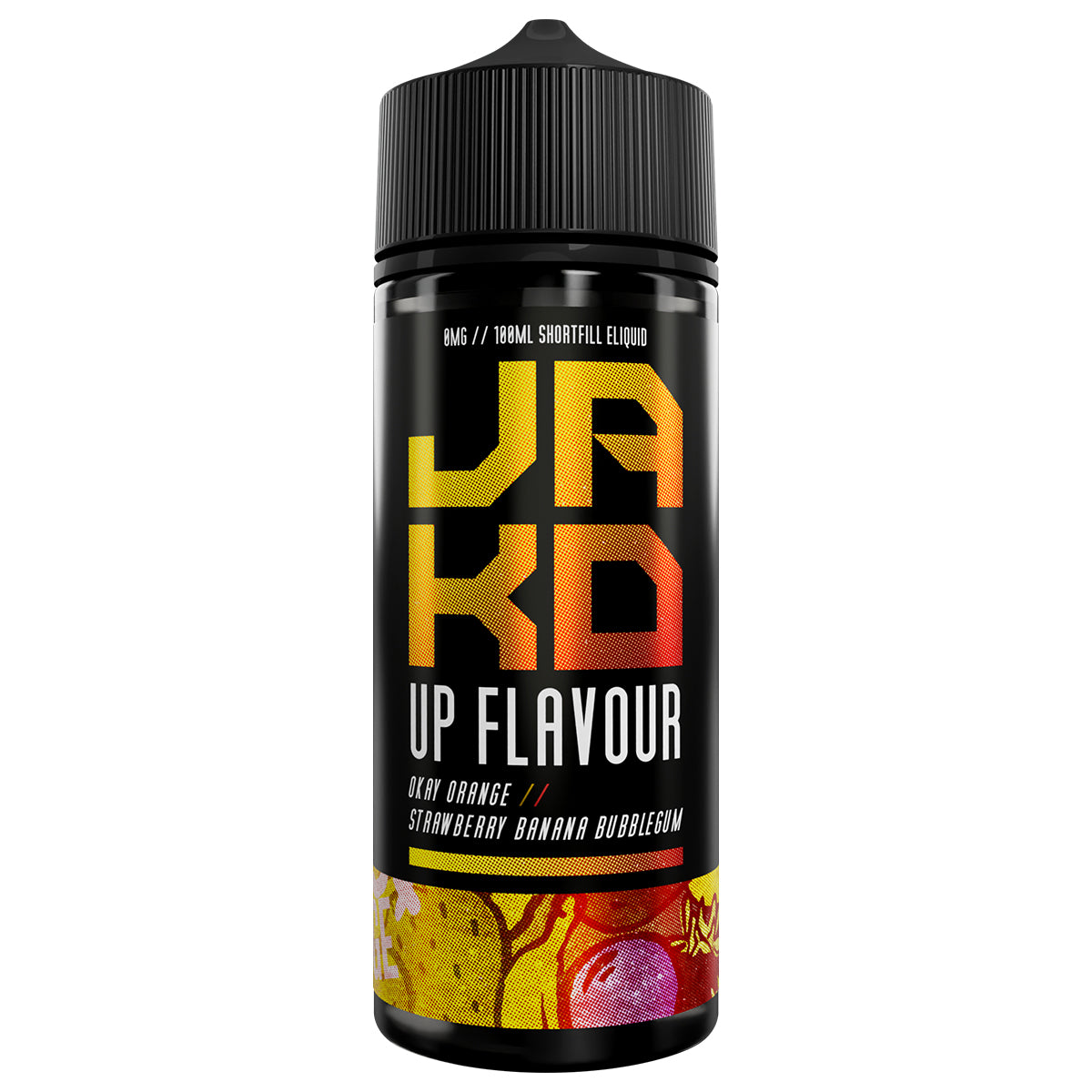 okay orange strawberry banana gum 100ml Shortfill vape juice by jakd