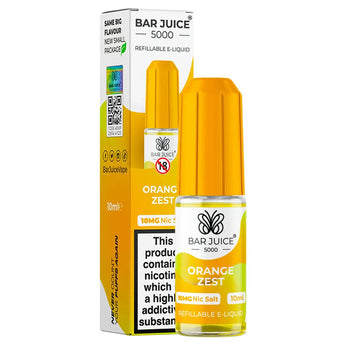 Orange Zest 10ml Nic Salt E-liquid By Bar Juice 5000 - Prime Vapes UK