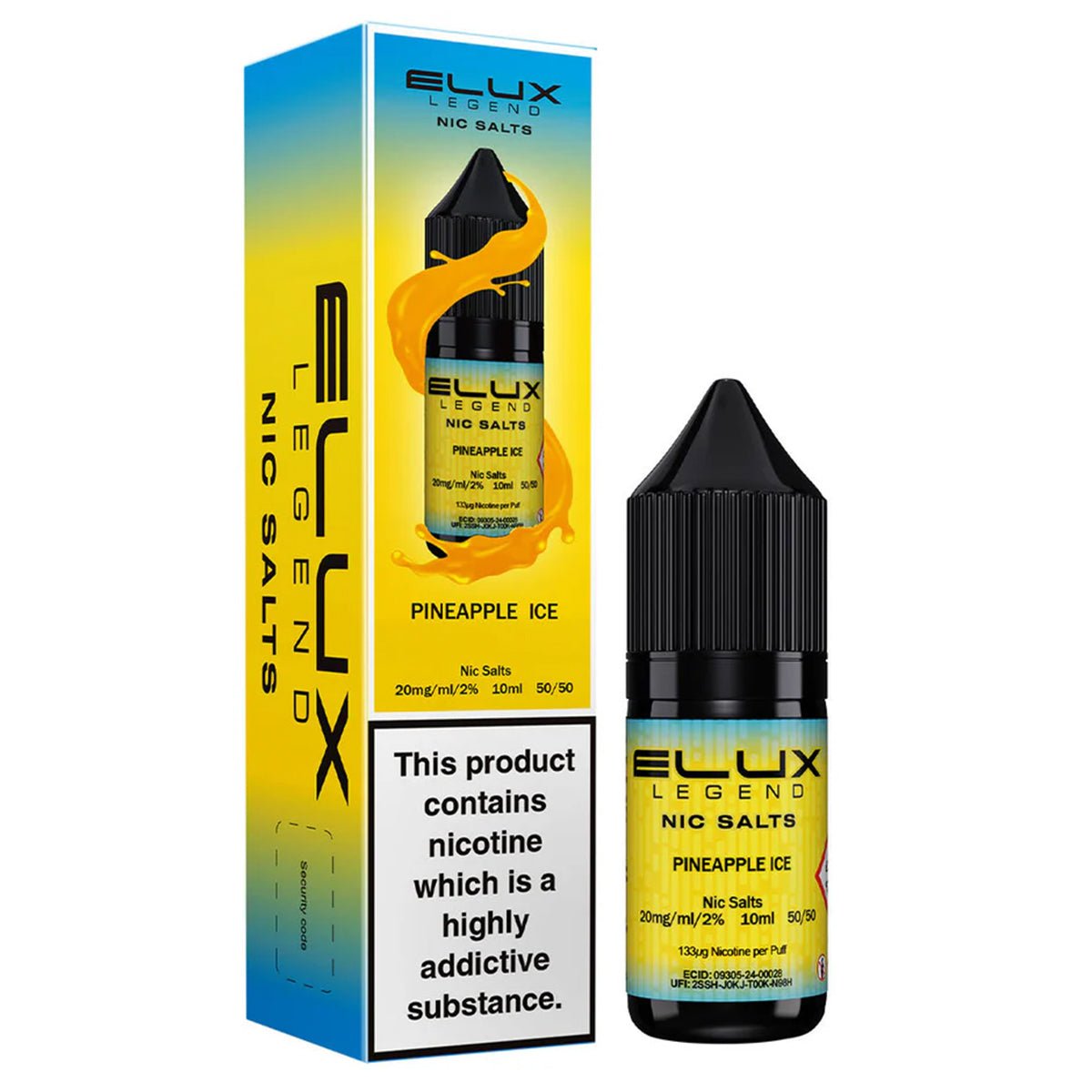 Pineapple Ice 10ml Nic Salt E - liquid By Elux Legend - Prime Vapes UK