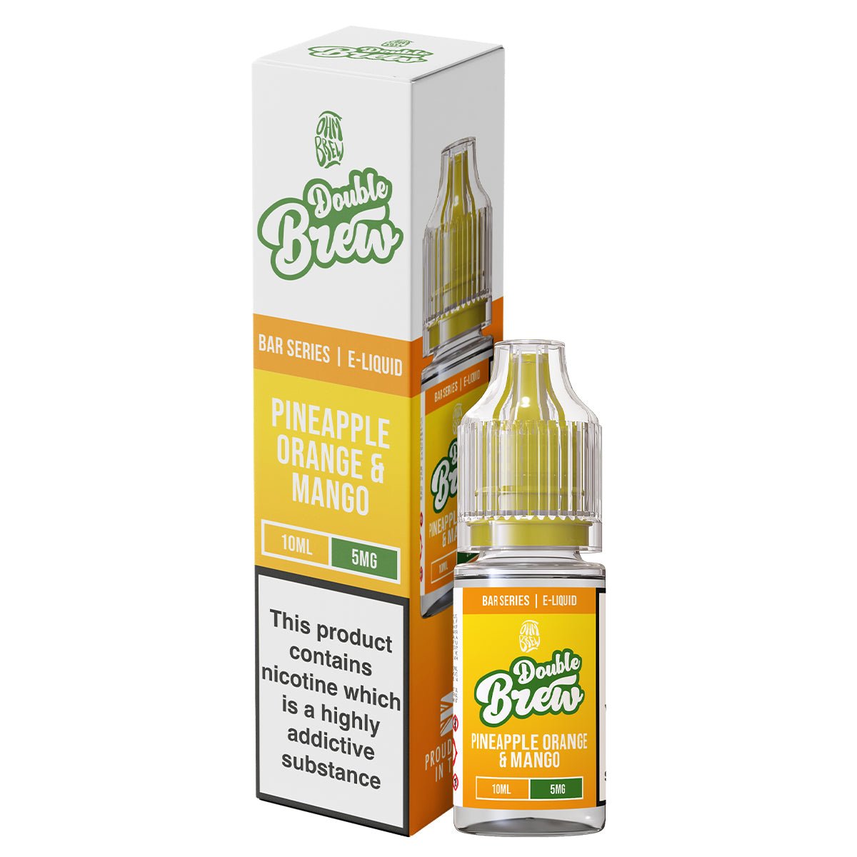 Pineapple Orange & Mango Double Brew 10ml Nic Salt By Ohm Brew - Prime Vapes UK