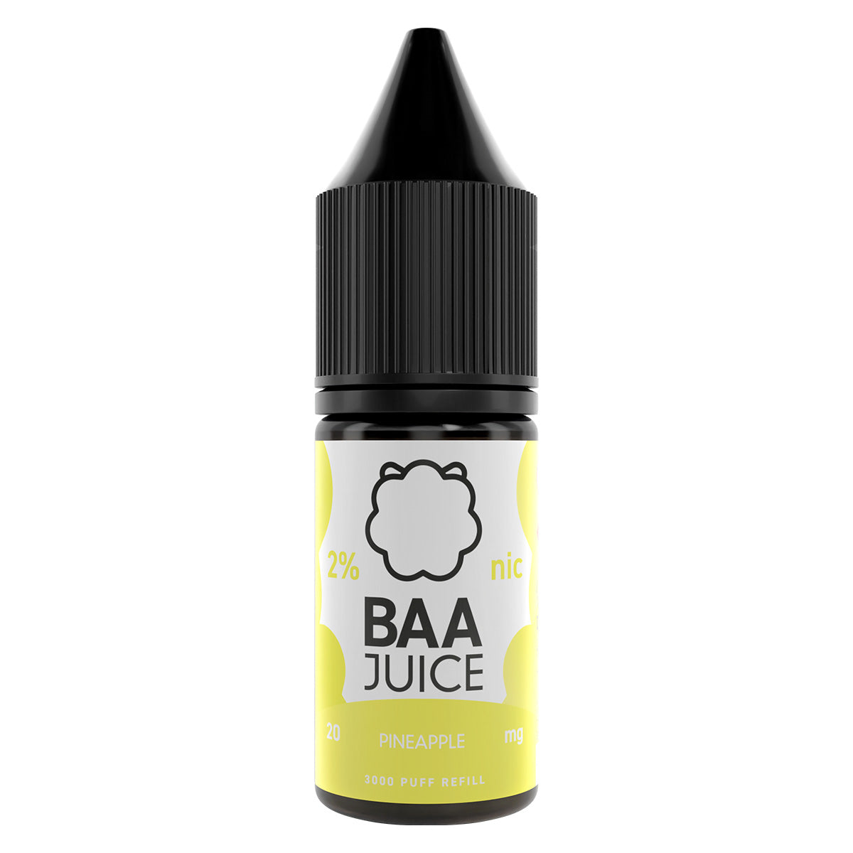 pineapple 10ml nic salt vape juice by baa juice - prime vapes uk