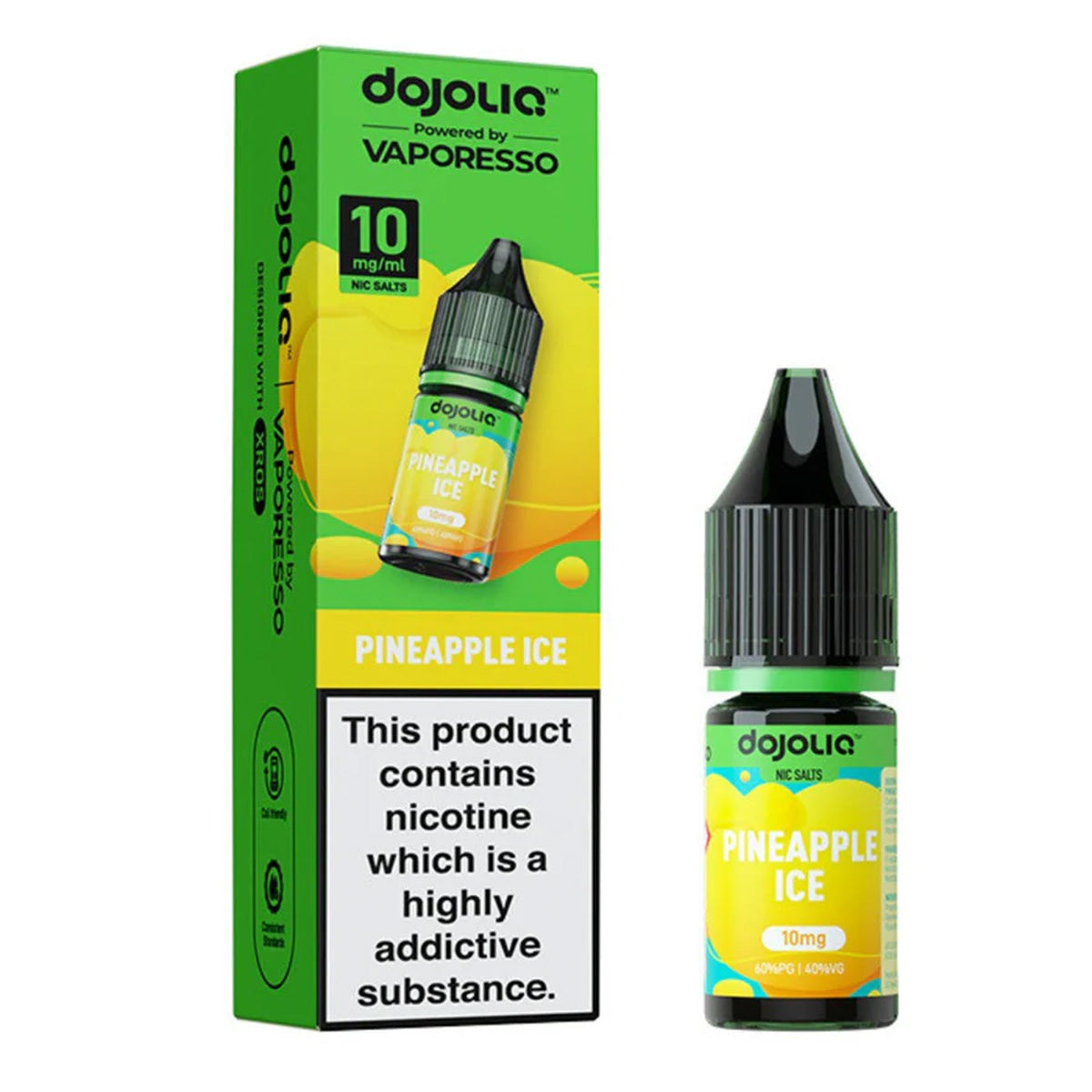 pineapple ice dojoliq 10ml nic salt vape juice by vaporesso