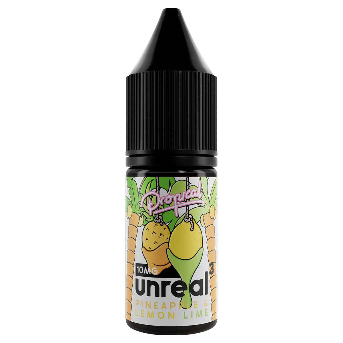 pineapple lemon lime unreal 3 nic salt vape juice 10ml