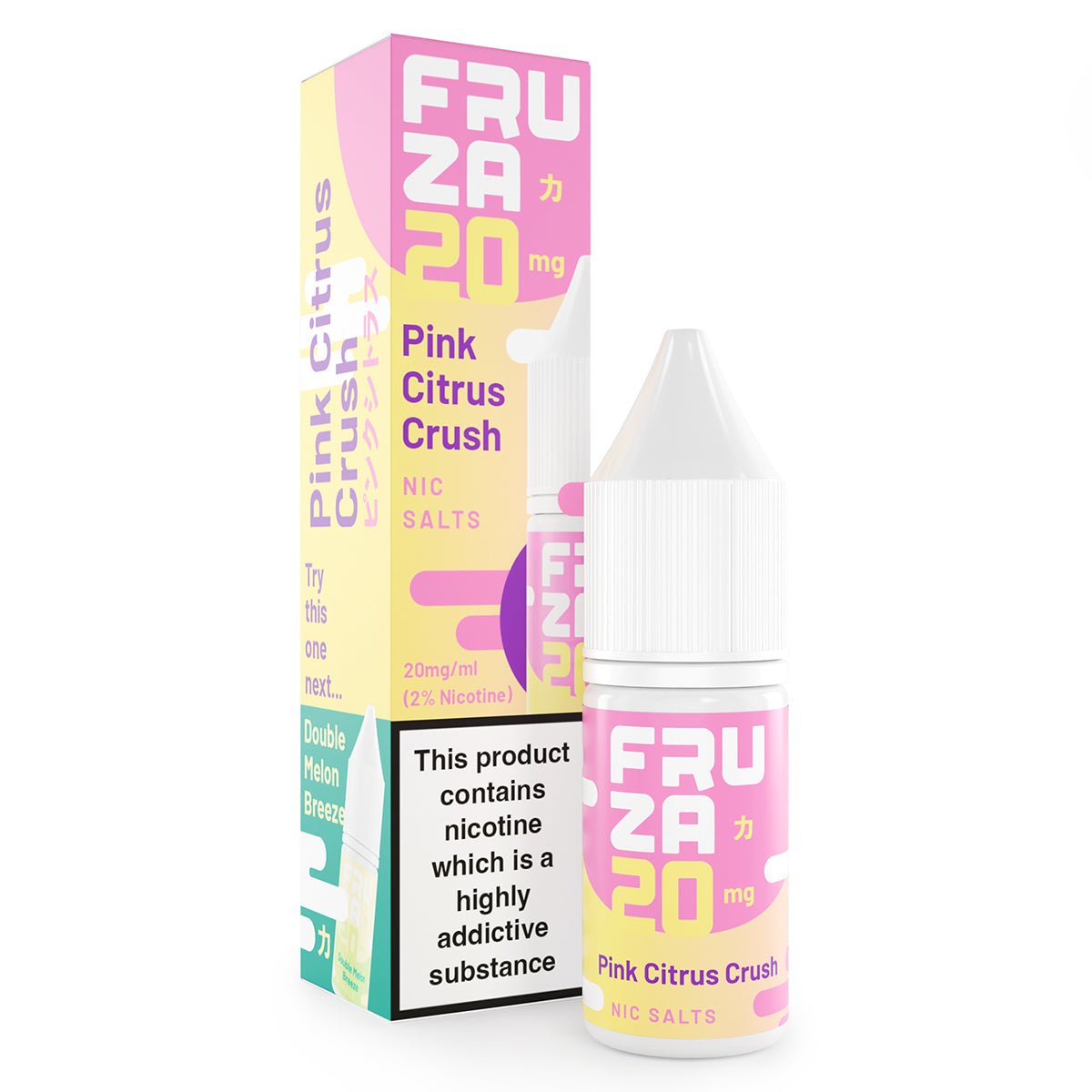 Pink Citrus Crush 10ml Nic Salt By Fruza - Prime Vapes UK