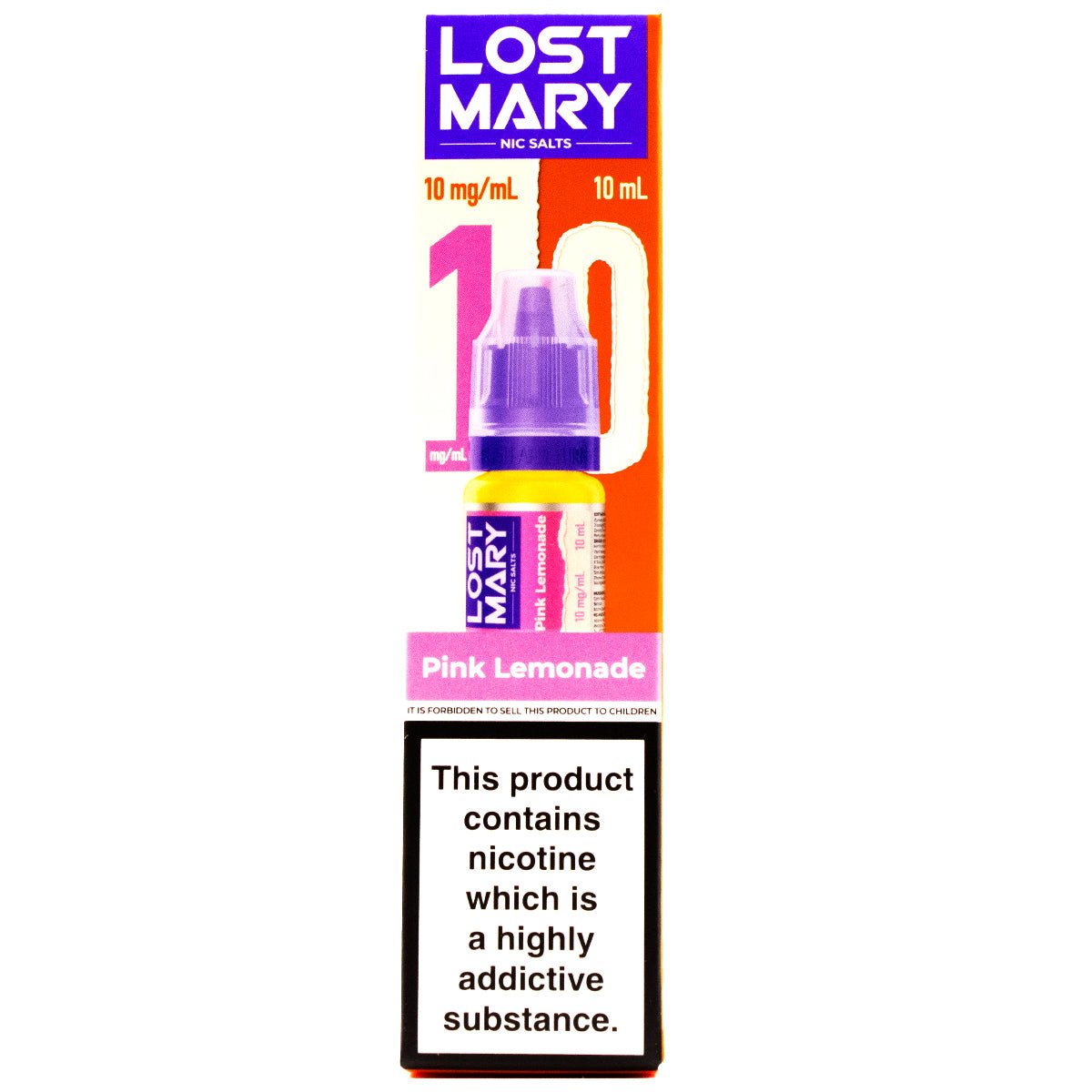 Pink Lemonade 10ml Nic Salt E - liquid By Lost Mary Nic Salts - Prime Vapes UK