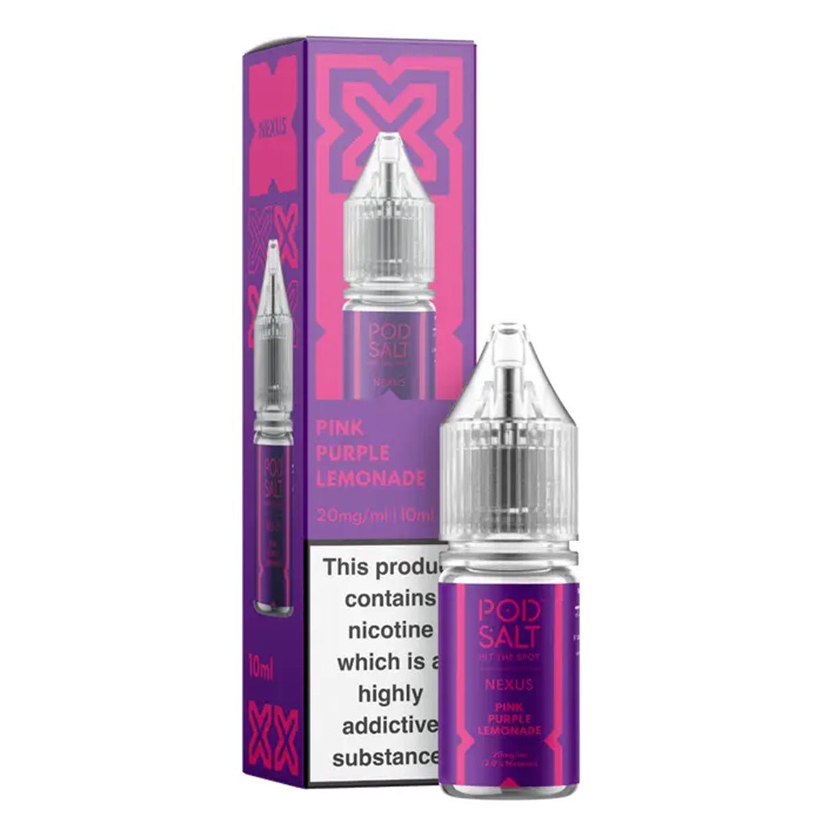 Pink Purple Lemonade 10ml Nic Salt By Pod Salt Nexus - Prime Vapes UK