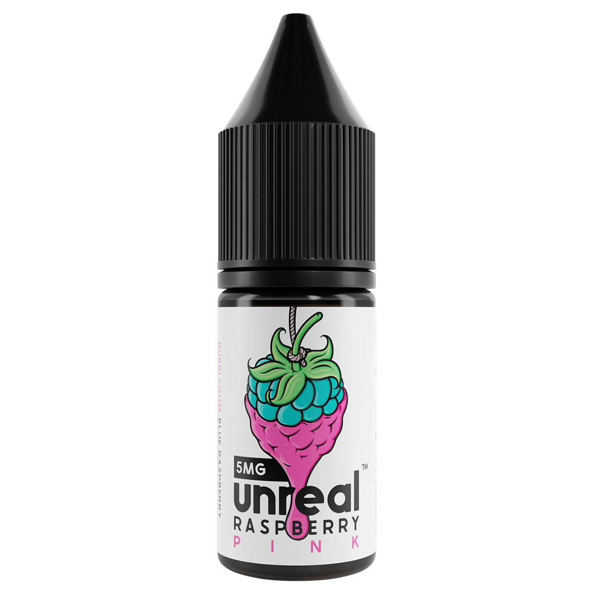 pink 10ml nic salt vape juice by unreal raspberry