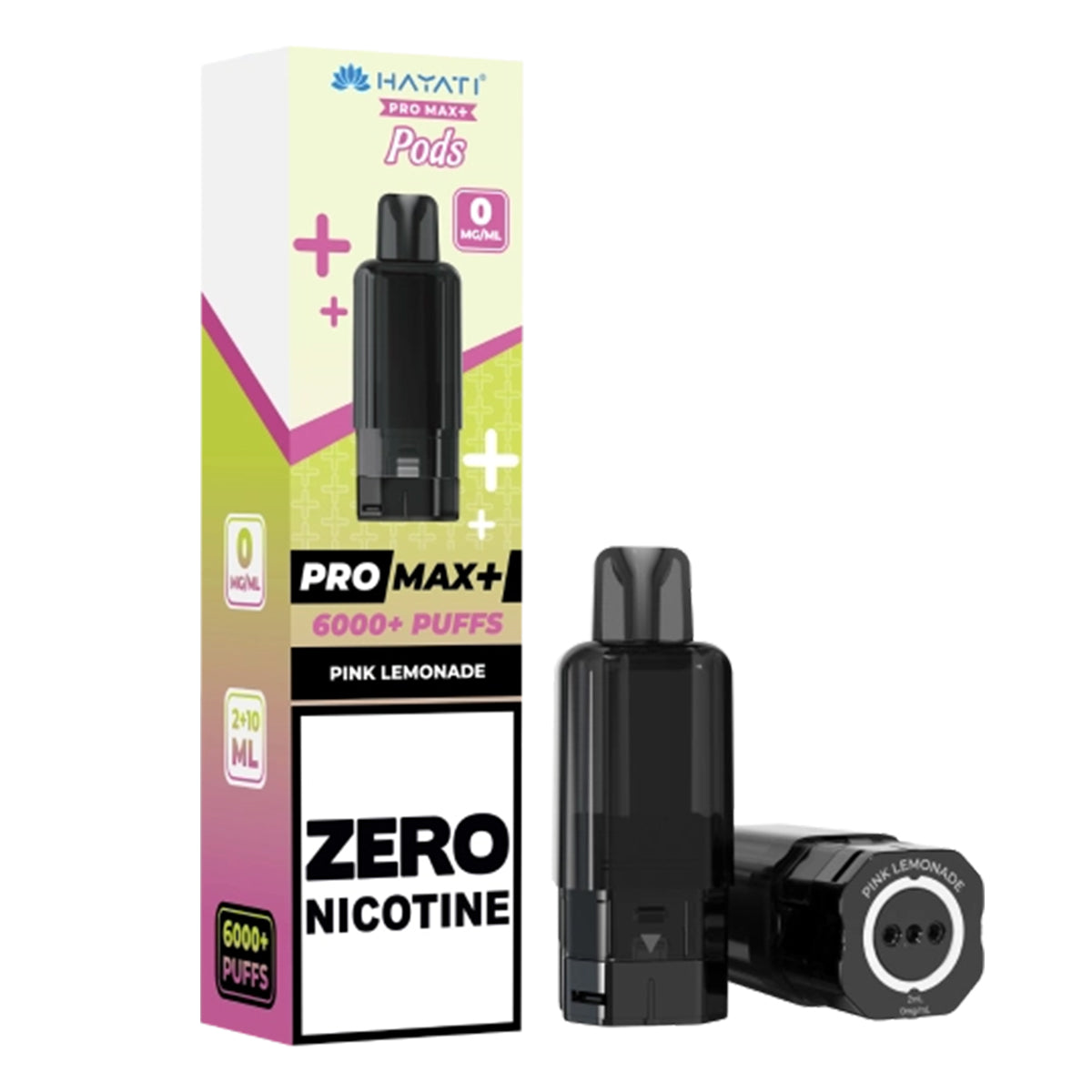 pink lemonade hayati plus 6k puff 0mg zero nicotine vape refill pods