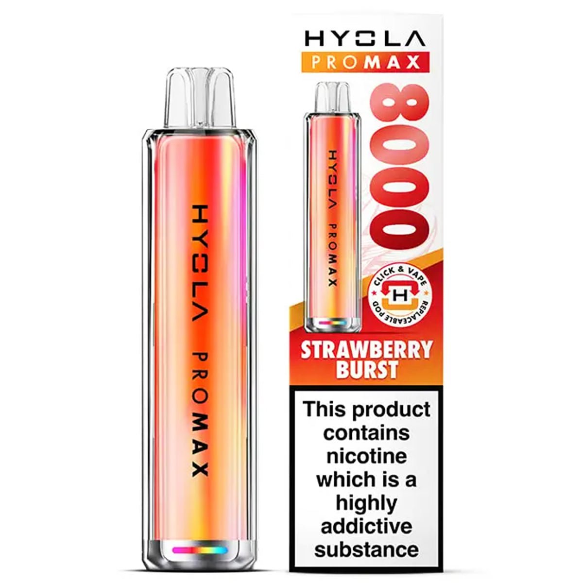 Pro Max 8000 Rechargeable Pre - Filled Pod Kit by Hyola - Prime Vapes UK