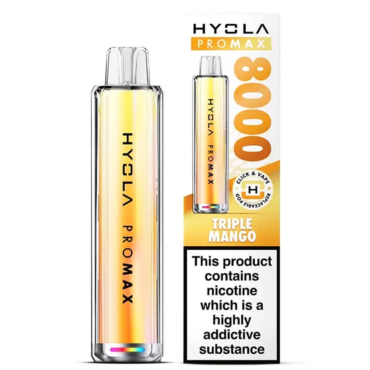 Pro Max 8000 Rechargeable Pre - Filled Pod Kit by Hyola - Prime Vapes UK