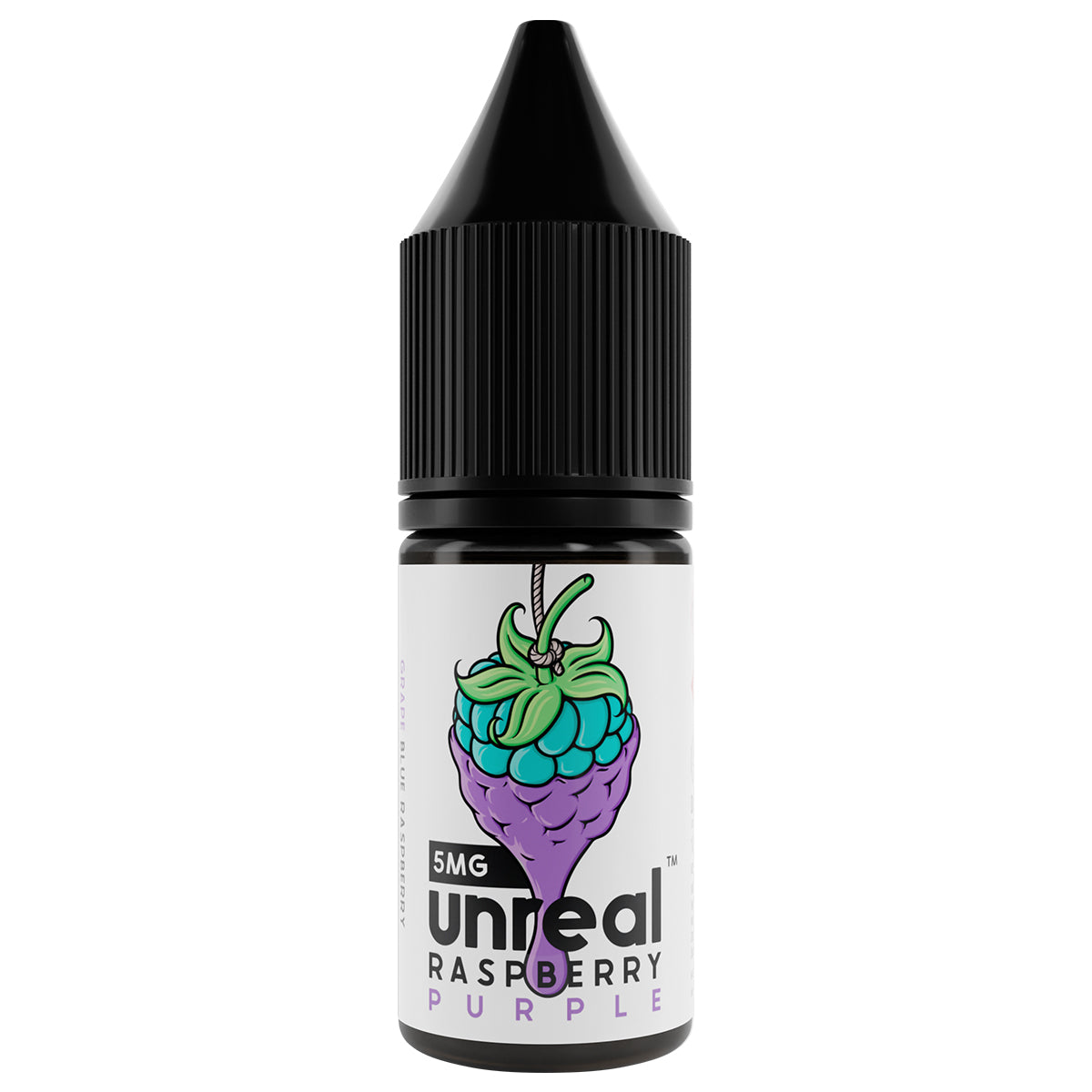 purple 10ml nic salt vape juice by unreal raspberry