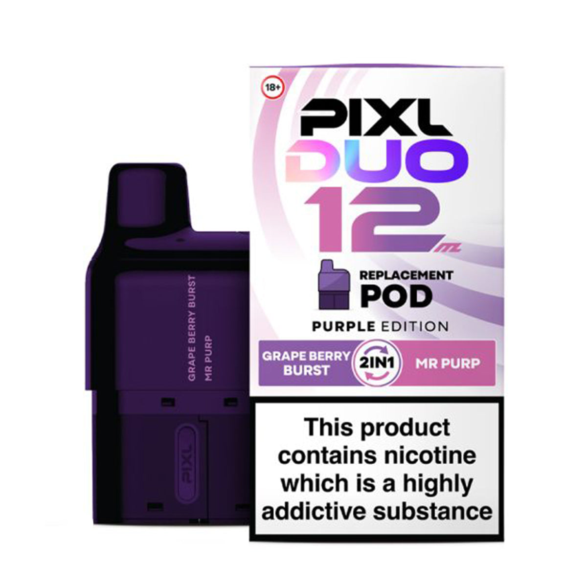 Purple Edition Prefilled Pods by PIXL Duo 12