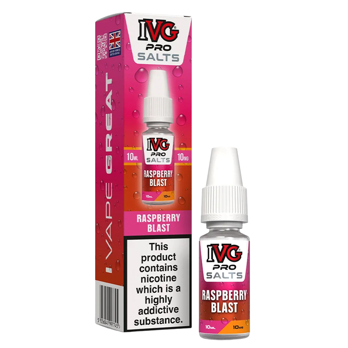Raspberry Blast 10ml Nic Salt by IVG Pro Salts