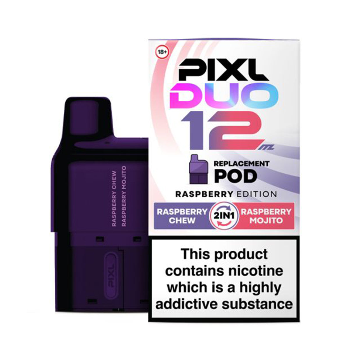 Raspberry Edition Prefilled Pods by PIXL Duo 12