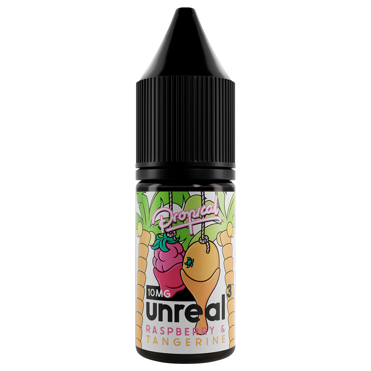 raspberry tangerine unreal 3 nic salt vape juice 10ml