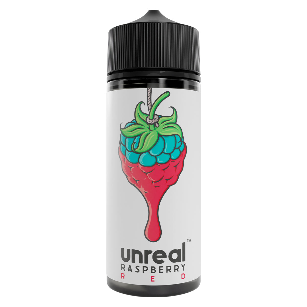 red 100ml shortfill vape juice by unreal raspberry