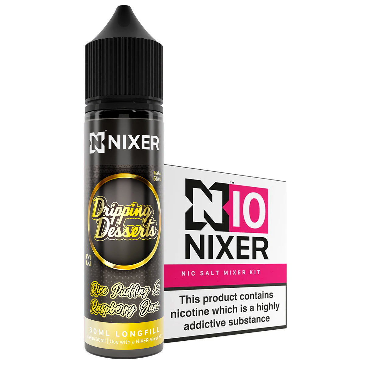 Rice Pudding & Raspberry Jam 30ml Longfill Concentrate By Nixer x Dripping Desserts