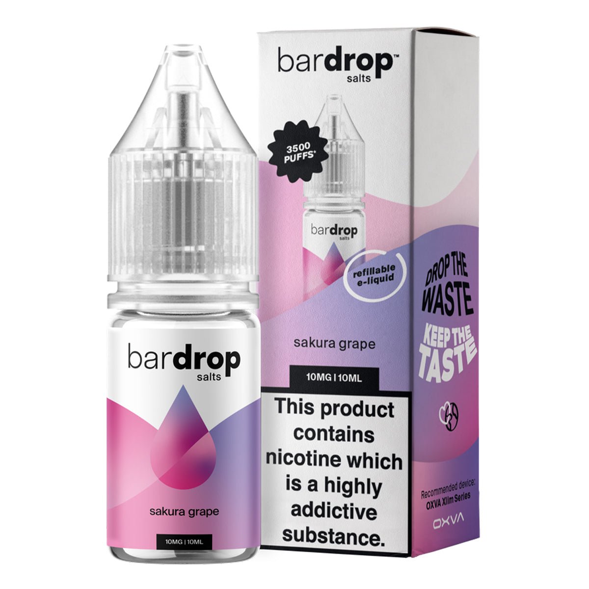 Sakura Grape 10ml Nic Salt By Bar Drop Salts - Prime Vapes UK