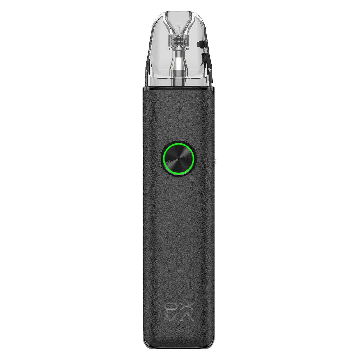 oxva xlim 4 vape pod kit in silken black leather