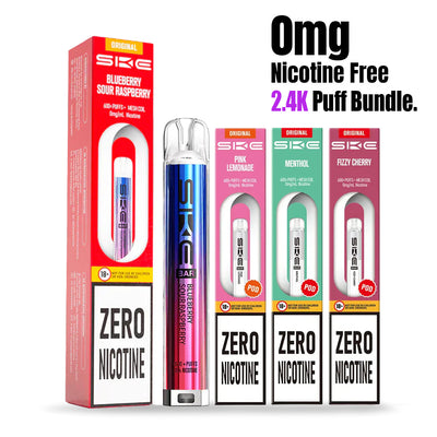SKE 600 Zero Nicotine Vape Bundle Pre-Filled Pod Kit