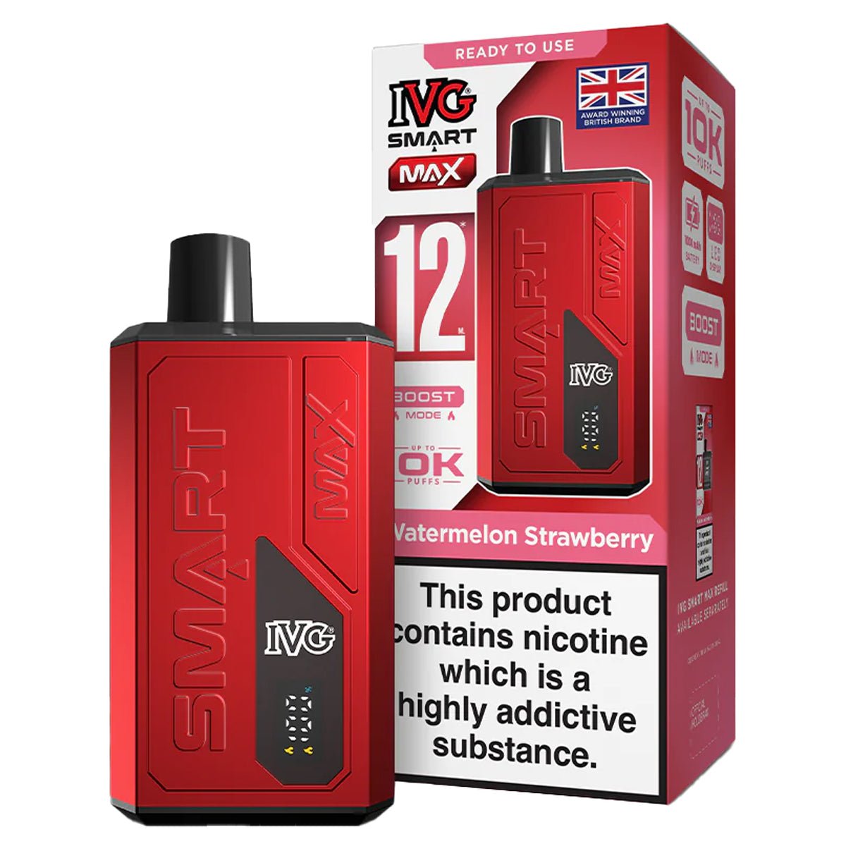 Smart Max 10K Rechargeable Pre-Filled Pod Kit By IVG Prime Vapes UK Smart Max 10K Rechargeable Pre-Filled Pod Kit By IVG Prime Vapes UK