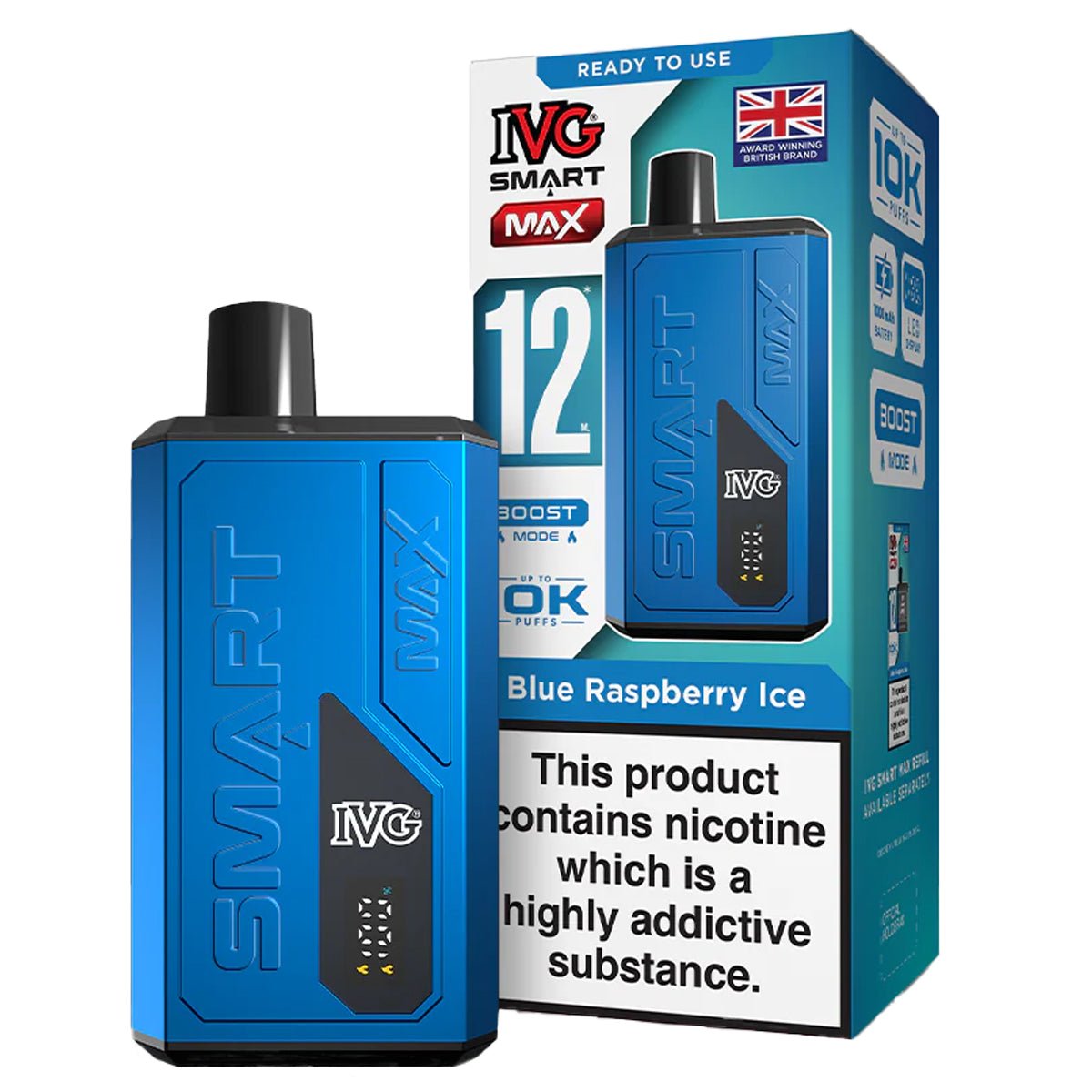 Smart Max 10K Rechargeable Pre - Filled Pod Kit By IVG - Prime Vapes UK