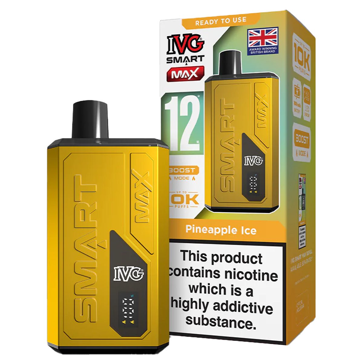 Smart Max 10K Rechargeable Pre-Filled Pod Kit By IVG Prime Vapes UK Smart Max 10K Rechargeable Pre-Filled Pod Kit By IVG Prime Vapes UK