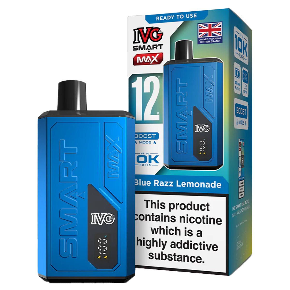 Smart Max 10K Rechargeable Pre-Filled Pod Kit By IVG Prime Vapes UK Smart Max 10K Rechargeable Pre-Filled Pod Kit By IVG Prime Vapes UK