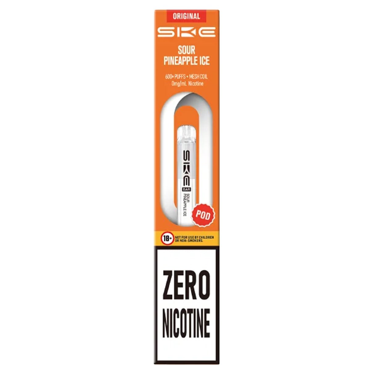 Sour Pineapple Ice Zero Nicotine Pre - Filled Pod by SKE 600 - Prime Vapes UK